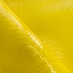 Ткань ПВХ 600 гр/м2 плотная, Жёлтый (Ширина 150см), на отрез  в Новоалтайске
