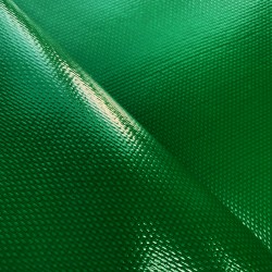 Ткань ПВХ 600 гр/м2 плотная, Зелёный (Ширина 150см), на отрез  в Новоалтайске