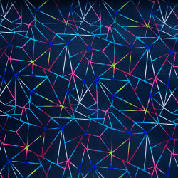 Ткань Оксфорд 210D PU, принт &quot;Неоновые треугольники&quot; (на отрез)  в Новоалтайске