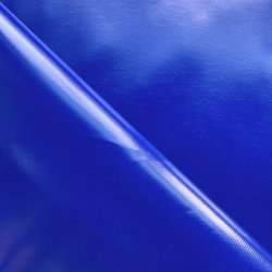Ткань ПВХ 450 гр/м2, Синий (Ширина 160см), на отрез  в Новоалтайске