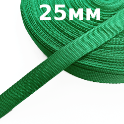 Лента-Стропа 25мм, цвет Зелёный (на отрез)  в Новоалтайске